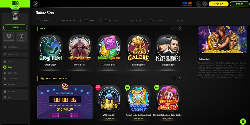 888 casino slot machine