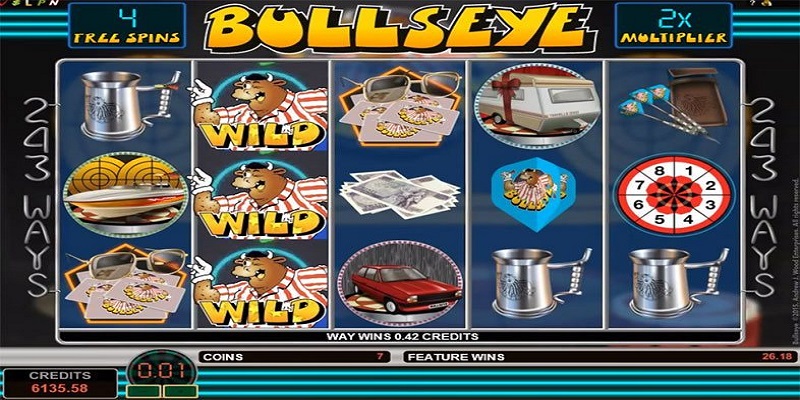 Bullseye Online Slot Machine Reels