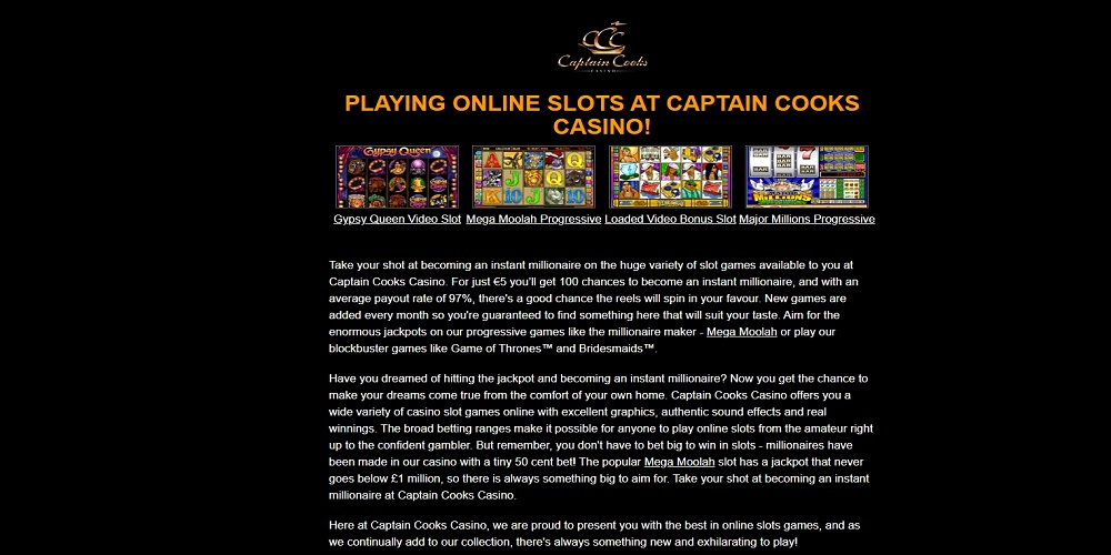 captain cooks casino log in