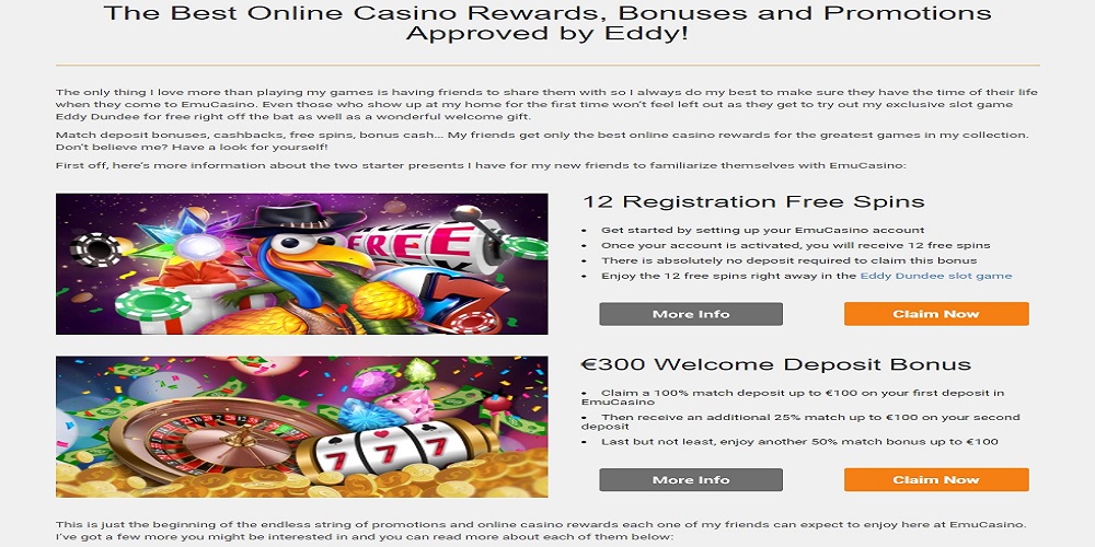 Emu Casino Bonus