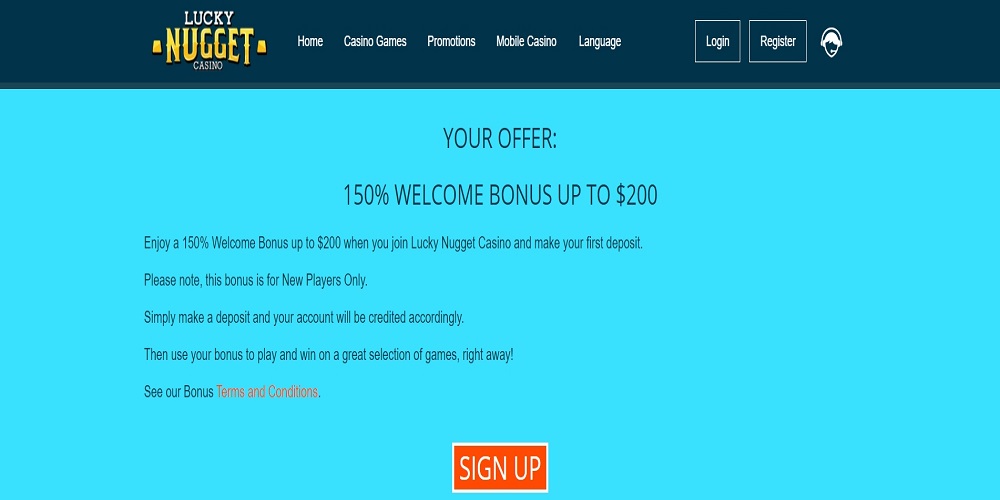 Lucky Nugget Casino Bonus