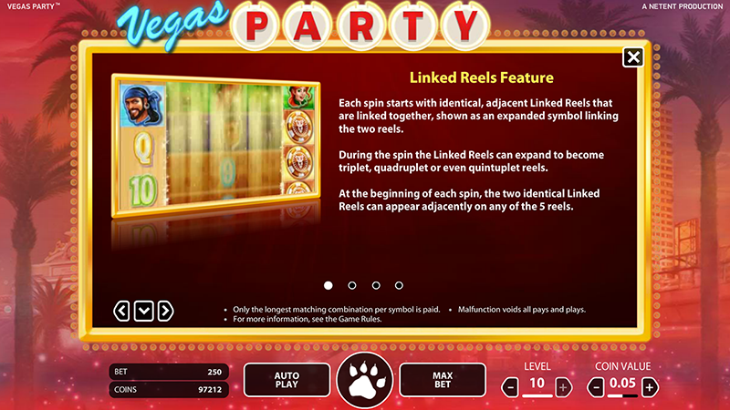 Vegas Party Slot Table